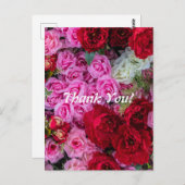 Rozen dank je creditcard briefkaart (Voorkant / Achterkant)