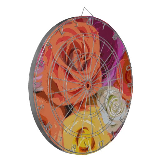 Rozen Dartbord (Voorkant Links)