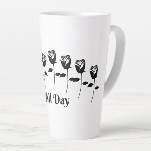 ROZEN DE HELE DAG LATTE MOK (Rechterhoek)