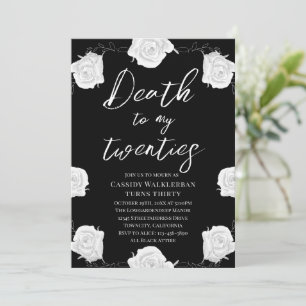 Rozen Dood aan mijn twintiger 30ste verjaardag Kaart