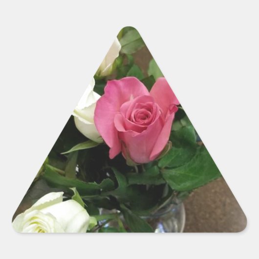 Rozen Driehoek Sticker (Voorkant)