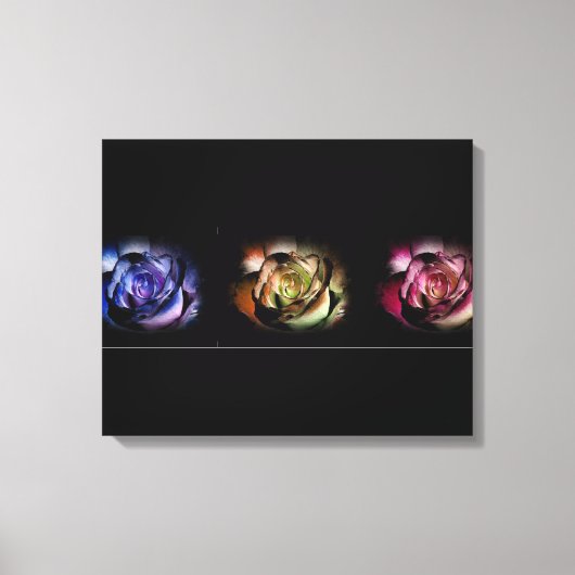 Rozen drieluik canvas afdruk (Voorkant)