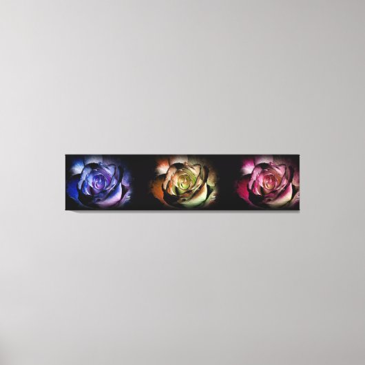 Rozen drieluik canvas afdruk (Voorkant)