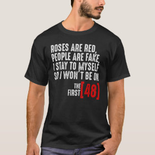 Rozen Een rood volk wordt bang dat ik in mezelf bl T-shirt