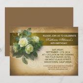  rozen Elegante verjaardagsuitnodigingen Kaart (Voorkant / Achterkant)