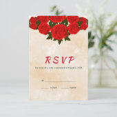 Rozen en achtergronden RSVP kaartje (Staand voorkant)