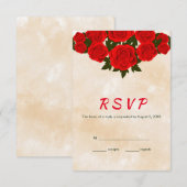 Rozen en achtergronden RSVP kaartje (Voorkant / Achterkant)