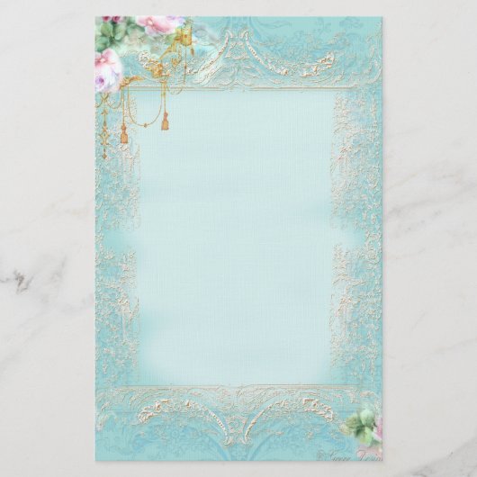 Rozen en bakkerij briefpapier (Voorkant)