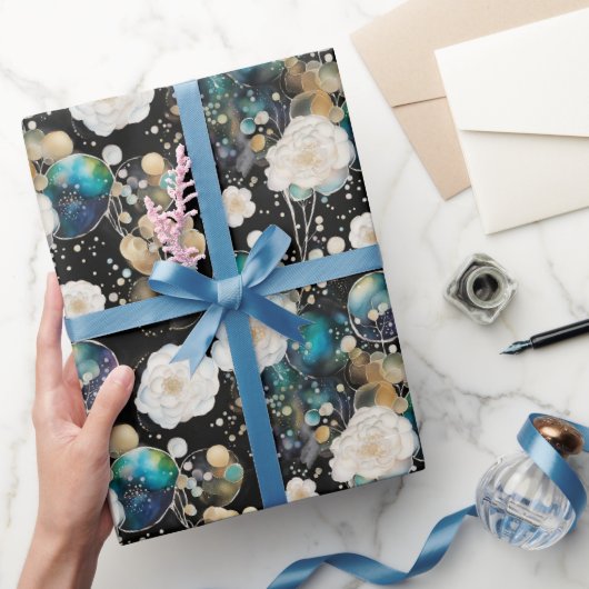 Rozen en bellen Abstract Cadeaupapier (Geschenken)