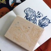 Rozen en bijen 	rubberstempel