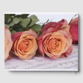 Rozen en blad Muziek Memorial Gastenboek (Achterkant)