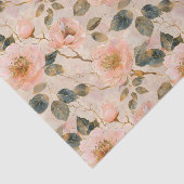 Rozen en bladeren in goud geschetst tissuepapier (Detail)