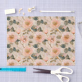 Rozen en bladeren in goud geschetst tissuepapier (Craft)