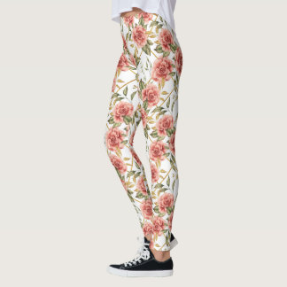 Rozen en bladeren leggings