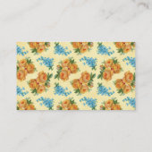 Rozen en Blauwe Bloemen Visitekaartjes (Achterkant)