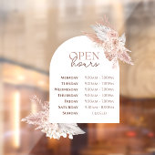 Rozen en Boog Openingsuren Ramensticker Raamsticker (Vel 2)