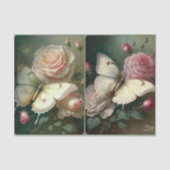 Rozen en botervliegen tissuepapier (Voorkant)