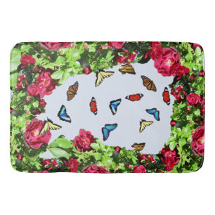 ROZEN EN BUTTERFLIES Bath Mat