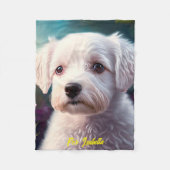 Rozen en Collectie van zoete honden Fleece Deken (Voorkant)