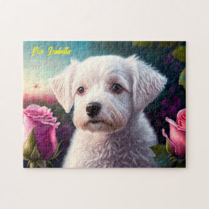 Rozen en Collectie van zoete honden Legpuzzel