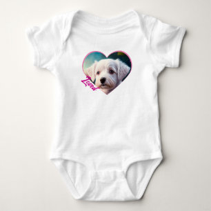 Rozen en Collectie van zoete honden Romper