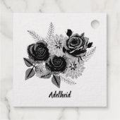 Rozen en Dahlias Folie Gift Label (Achterkant)