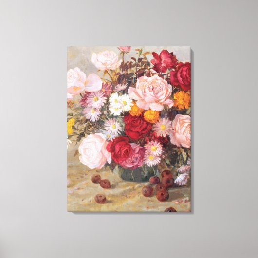 Rozen en Daisies Canvas Afdruk (Voorkant)