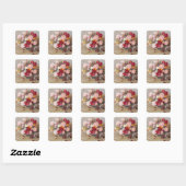 Rozen en Daisies Vierkante Sticker (Vel)