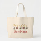 Rozen en Daisies World's Best Nana Grote Tote Bag (Voorkant)