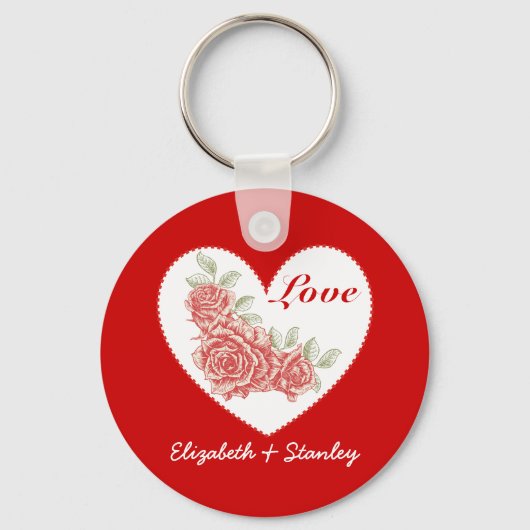  rozen en de sleutelhanger van de Liefde van de Va (Voorkant)