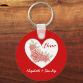  rozen en de sleutelhanger van de Liefde van de Va (Voorkant)