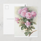Rozen en een bloem door Paul de Longpre Briefkaart (Voorkant / Achterkant)