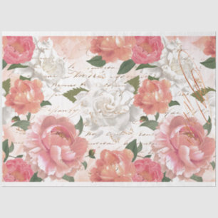 Rozen en Frans handschrift 2 Tissuepapier