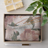 Rozen en Frans handschrift Tissuepapier (Geschenk)