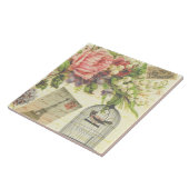 Rozen en gekookte vogel Tegeltje (Zijkant)