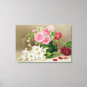 Rozen en gelilies canvas afdruk