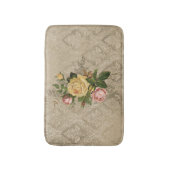 Rozen en gouden damast Badmat (Voorkant Verticaal)