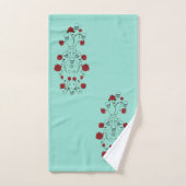 Rozen en handdoekjes Blauwgroen Bad Handdoek (Handdoek)
