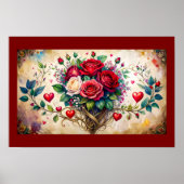 Rozen en Harten Poster (Voorkant)