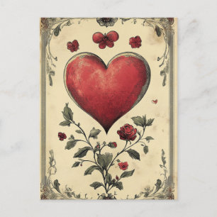 Rozen en harten  Valentijnsdag Briefkaart