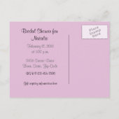 Rozen en het Vrijgezellenfeest van Lilacs Uitnodiging Briefkaart (Achterkant)