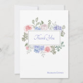 Rozen en hydrangeas Hartelijk dank Bedankkaart (Voorkant)