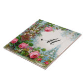 ROZEN EN JASMIJNMONOGRAM TEGELTJE (Zijkant)