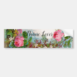 ROZEN EN JASMINES, BLOEMEN SCHOONHEID NATUURLIEFHE BUMPERSTICKER