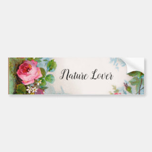 ROZEN EN JASMINES, FLORALE SCHOONHEID NATUURLIEFHE BUMPERSTICKER