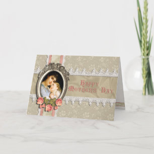 Rozen en Kant Moederdag Kaart