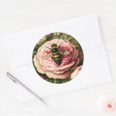  Rozen en koningin Ronde Sticker (Envelop)