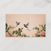  Rozen en kunstvogel Visitekaartje (Achterkant)
