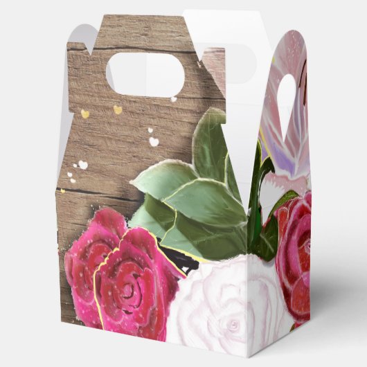 Rozen en land chique bruiloft gunst dozen bedankdoosjes (Geopend)