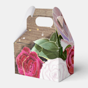 Rozen en land chique bruiloft gunst dozen bedankdoosjes